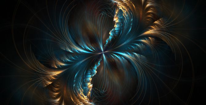 Fractal, abstraction, pattern, wavy wallpaper