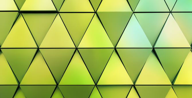 Green glowing texture, triangles, pattern wallpaper