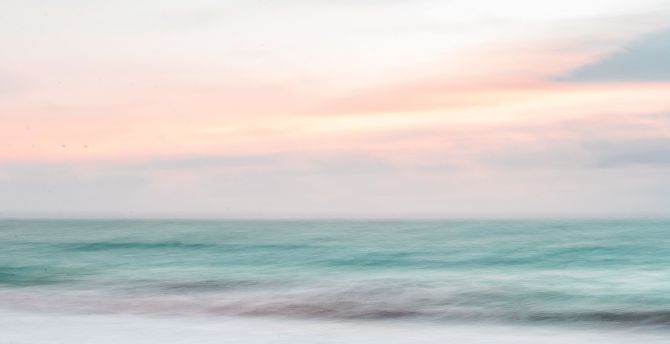 Blur, seashore, seawaves wallpaper