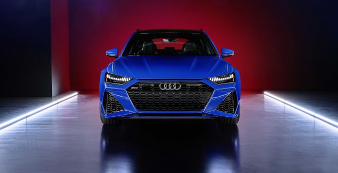  2021 Audi RS6 Avant RS Tribute Edition, blue car wallpaper