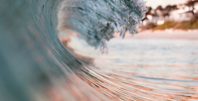 Tide, sea wave, splashes wallpaper
