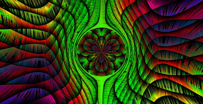 Fractal, overlaps pattern, abstraction, colorful wallpaper