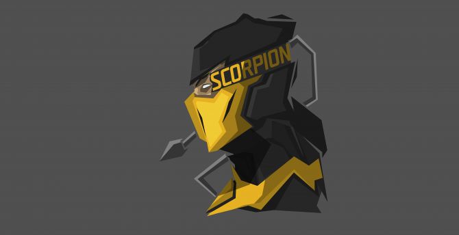 Scorpion, Mortal Kombat X, video game, art wallpaper