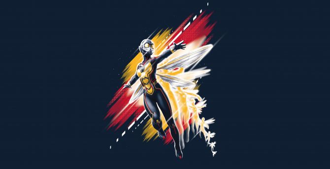 Superhero, Wasp, Ant-man and the wasp, 2018, movie, art wallpaper