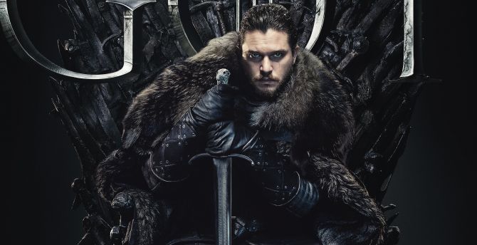 Jon Snow, Kit Harington, Game of Thrones, King of Winterfell, Season 8, Finale, 2019 wallpaper