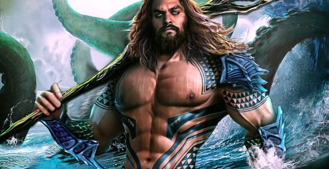 Aquaman, artwork, king of Atlantic wallpaper