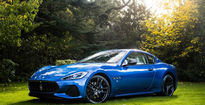 Maserati Granturismo, blue, sports car wallpaper