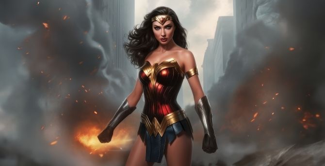2023 Wonder Woman fan art, beautiful wallpaper