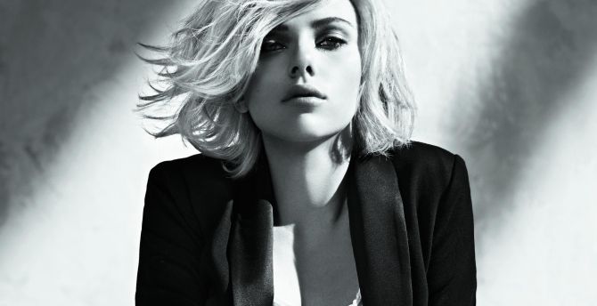 BW, Scarlett Johansson, actress wallpaper