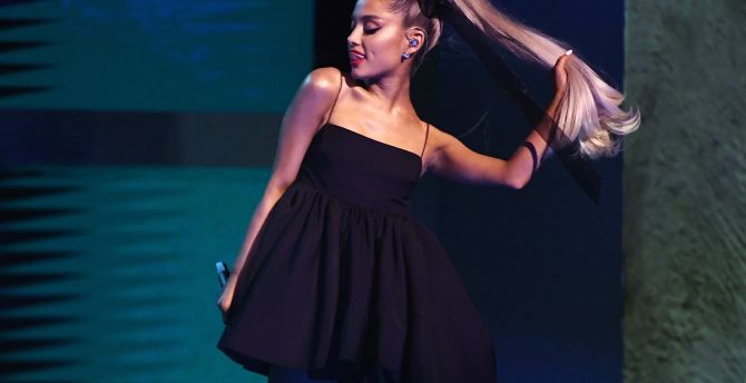 Pretty, long hair, famous singer, Ariana Grande wallpaper