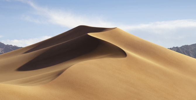 Mojave desert, dune, sand, hot day wallpaper