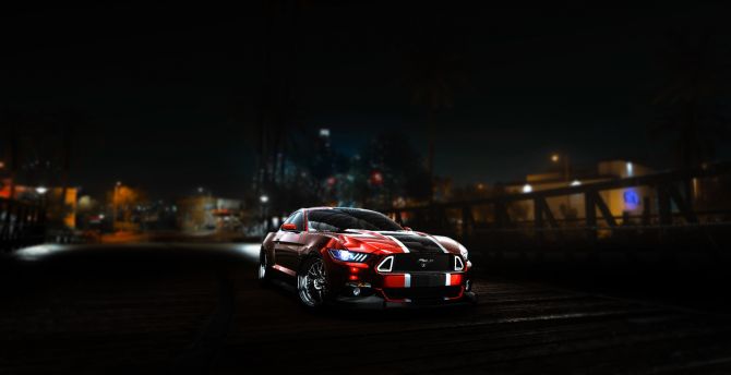 Need for Speed, Ford Mustang, dark, art wallpaper