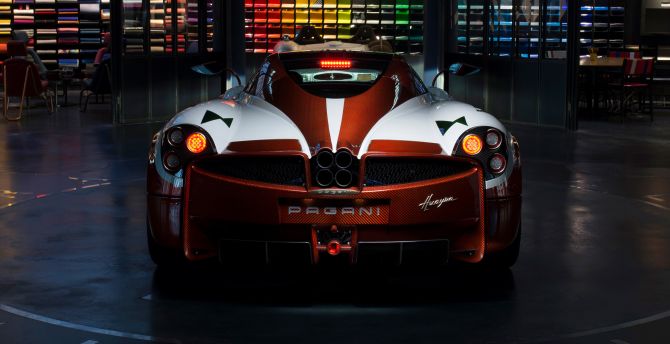 Pagani Huayra Lampo, sports car, rear, 2018 wallpaper