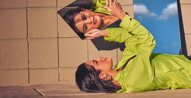 Mirror, Selena Gomez, photoshoot, 2019 wallpaper
