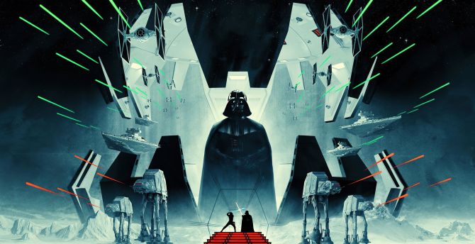 Star Wars: The Empire Strikes Back, movie art wallpaper