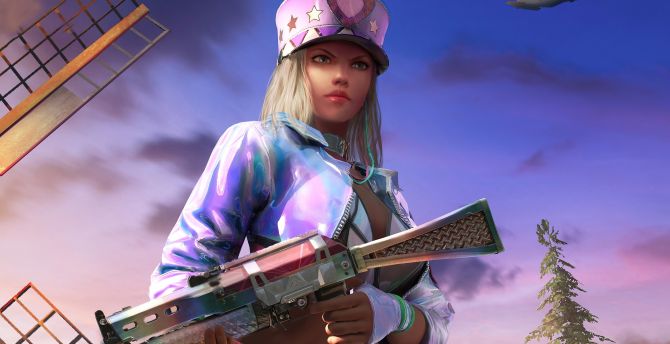 Sniper girl, PUBG, 2020, game art wallpaper
