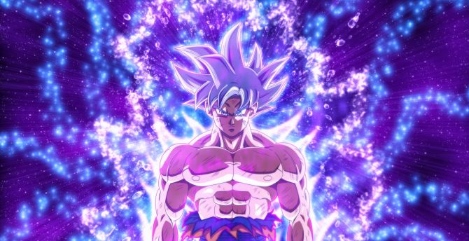 Wallpaper ultra instinct, goku, dragon ball, blue power desktop wallpaper,  hd image, picture, background, ee93d4