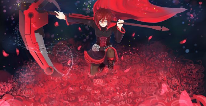 Artwork, Ruby Rose, roses, flowers wallpaper