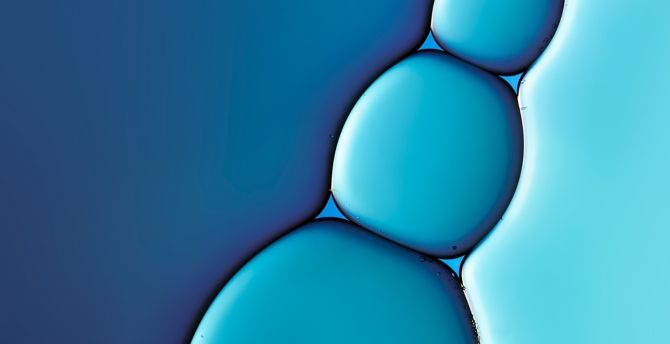 Blue bubbles, liquid, marco wallpaper