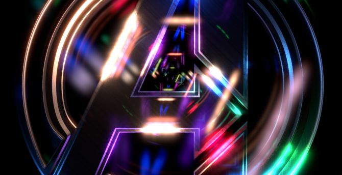 Avengers: infinity war, dark and colorful, logo wallpaper