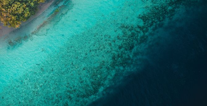 Tropical sea, beach, blue-green, Maldives wallpaper