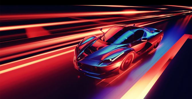 CGI art, Ferrari, sports car wallpaper