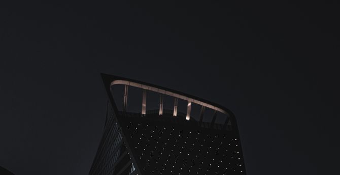 Dark, building, night wallpaper