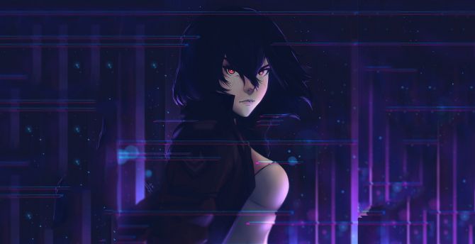 Ghost in the Shell, Motoko Kusanagi, anime girl, cyber cop wallpaper