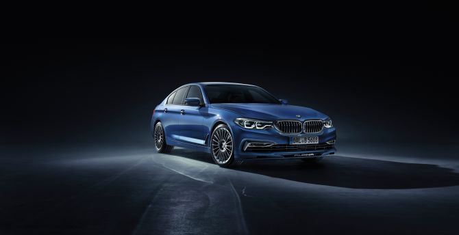 BMW 5 Series, luxury blue car wallpaper