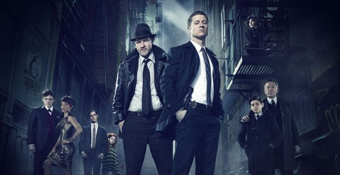 Gotham, tv series, cast, 2018 wallpaper