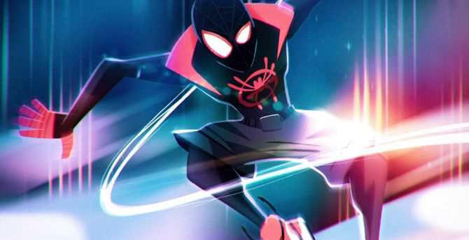 Spider-man into the Spider-verse, movie, animated, illustration wallpaper