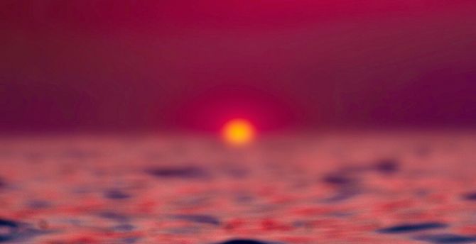 Portrait, blur, sunset, seascape wallpaper
