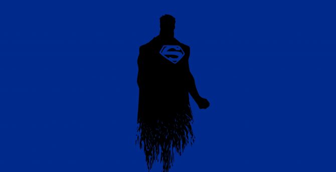 Minimal, superman, dark wallpaper