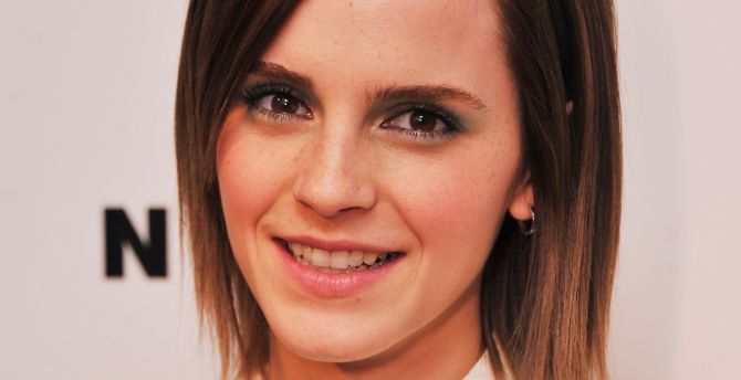 Emma Watson, smile wallpaper