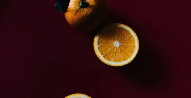 Lemon, oranges fruit slices wallpaper