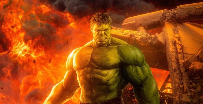 Angry hulk, Marvel Comic, superhero, fan art wallpaper