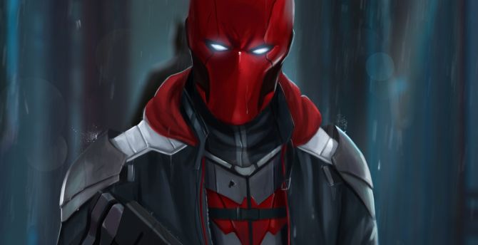 Red hood, batman, artwork wallpaper