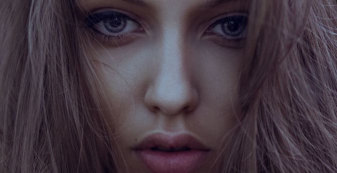 Woman, model, close up, face wallpaper