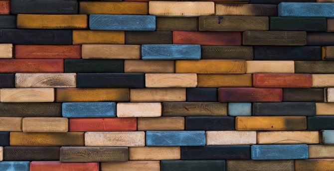 Texture, colorful bricks, wall wallpaper