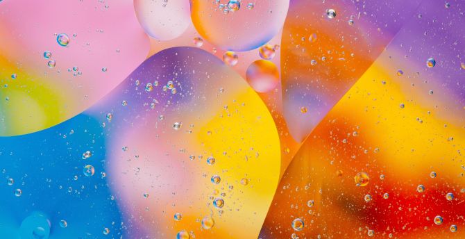 Edge, bubbles, gradient, colorful wallpaper