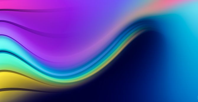 Gradient, colorful waves, 22, digital art wallpaper