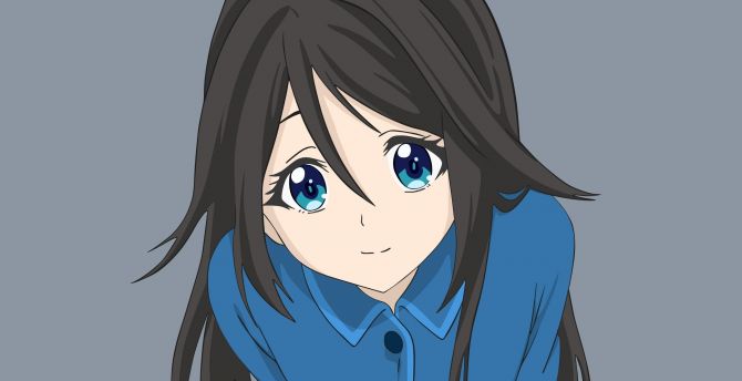 Dark hair, cute, blue eyes, Reina Izumi, Musaigen no Phantom World wallpaper