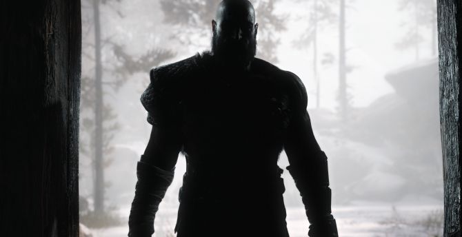 Kratos, warrior, god of war, dark, 2018 wallpaper