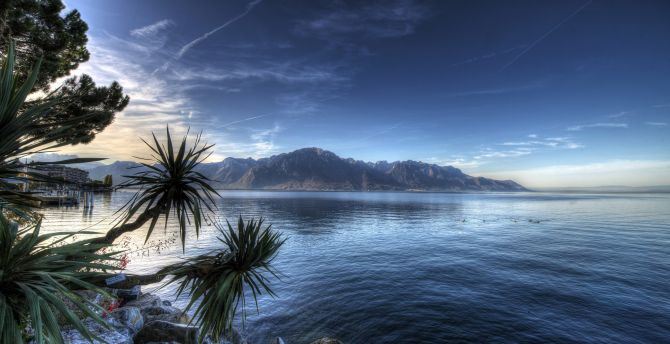Montreux Lake, Lake Geneva, nature, lake, Switzerland wallpaper