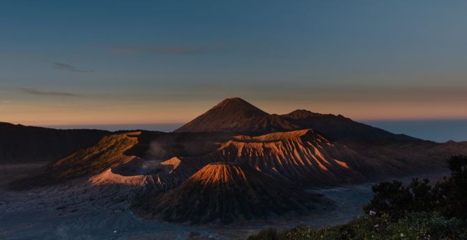Sunrise, Mount Bromo, volcano, mountains, nature wallpaper