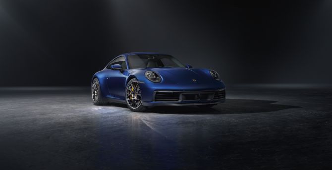 Sports car, blue, Porsche 911 wallpaper