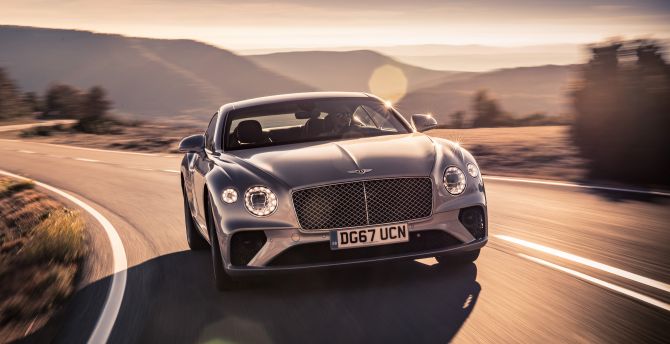 Bentley Continental GT, luxury car, on road, 2018 wallpaper