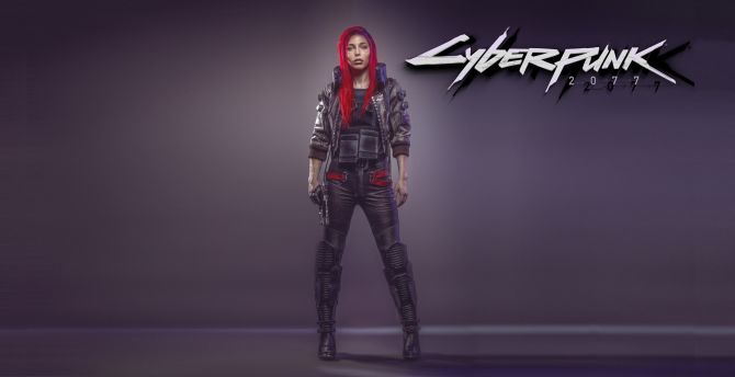 Cyberpunk 2077, woman, red head, video game wallpaper