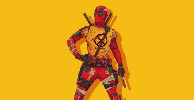 Deadpool, new costume, 2020, fan art wallpaper