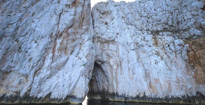 Arch, rock cliff, coast, sea wallpaper
